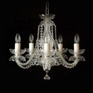 Two tier lead crystal chandelier