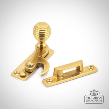 Polished Brass Beehive Window Sash Hook Fastener