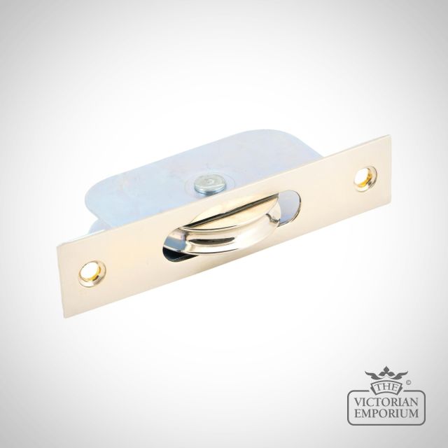 49589  Polished Nickel Square Ended Sash Pulley 75kg