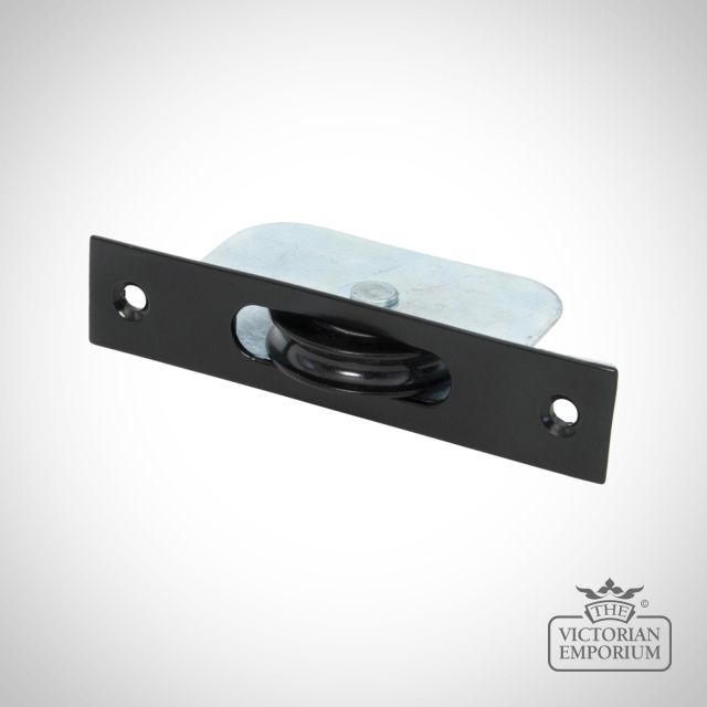 83637  Black Square Ended Sash Pulley 75kg