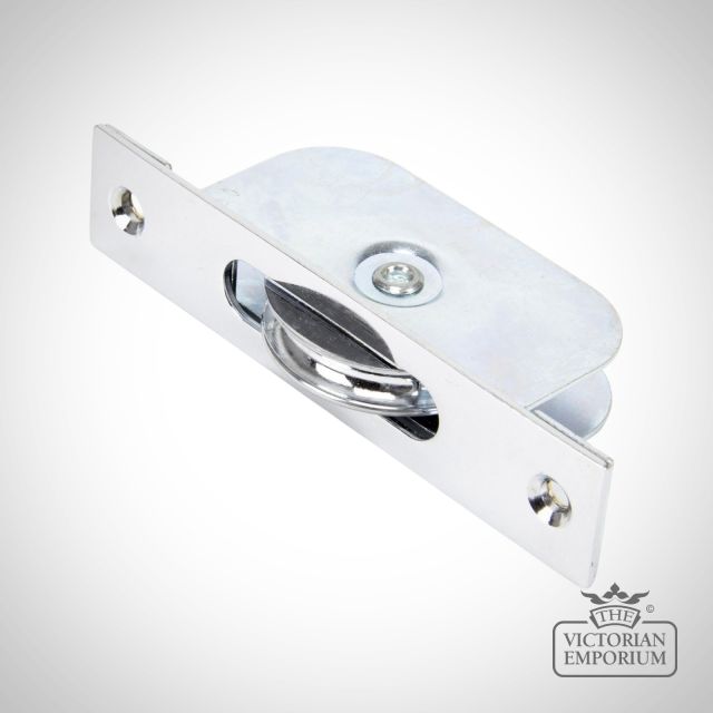 83894  Polished Chrome Square Ended Sash Pulley 75kg