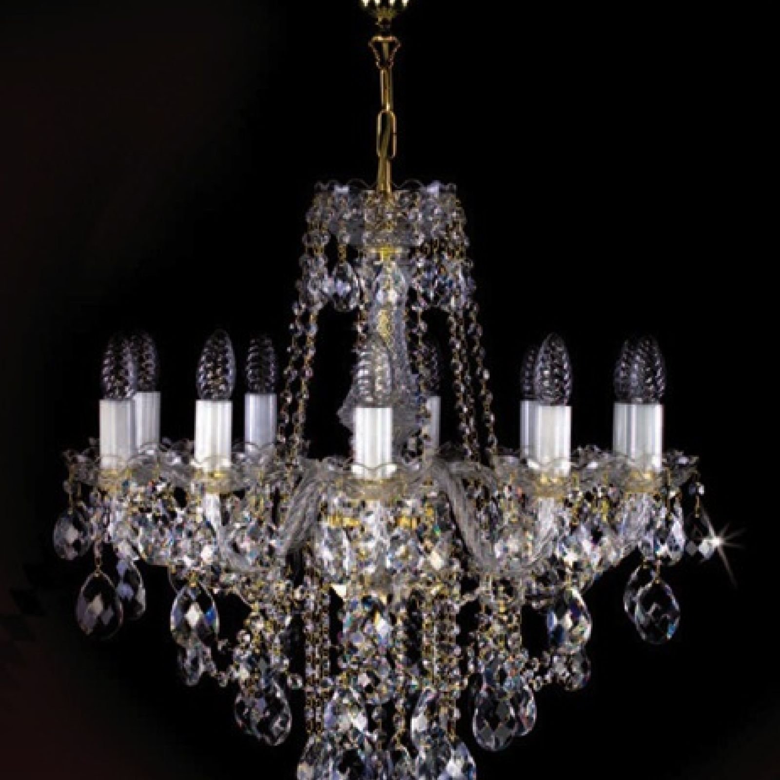 Medium bohemian crystal chandelier