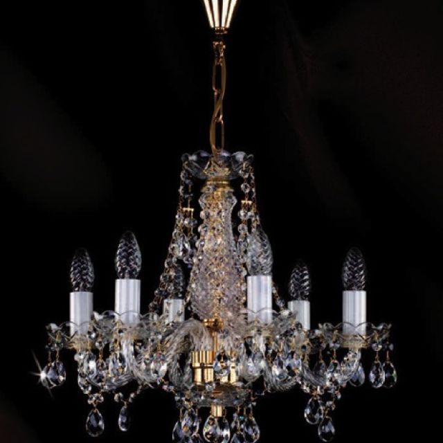 Small chandelier with pear shaped drops