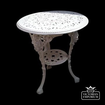 Victorian Cast Outdoor Garden Table With Lady's Head Design