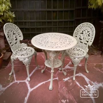 Victorian Cast Outdoor Garden Table With Lady's Head Design Cast Iron Garden 2 Piece Set 50425601