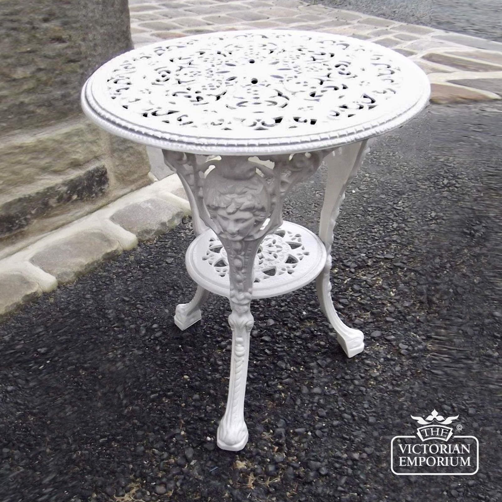 Victorian Cast Outdoor Garden Table with Lady’s Head Design