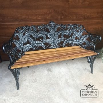 Victorian Cast Fern Leaf Design Garden Bench - 2 or 3 seater
