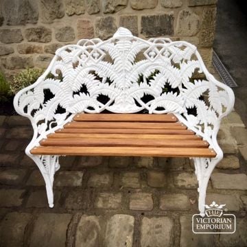 Victorian Cast Fern Leaf Design Garden Bench 6487327 5