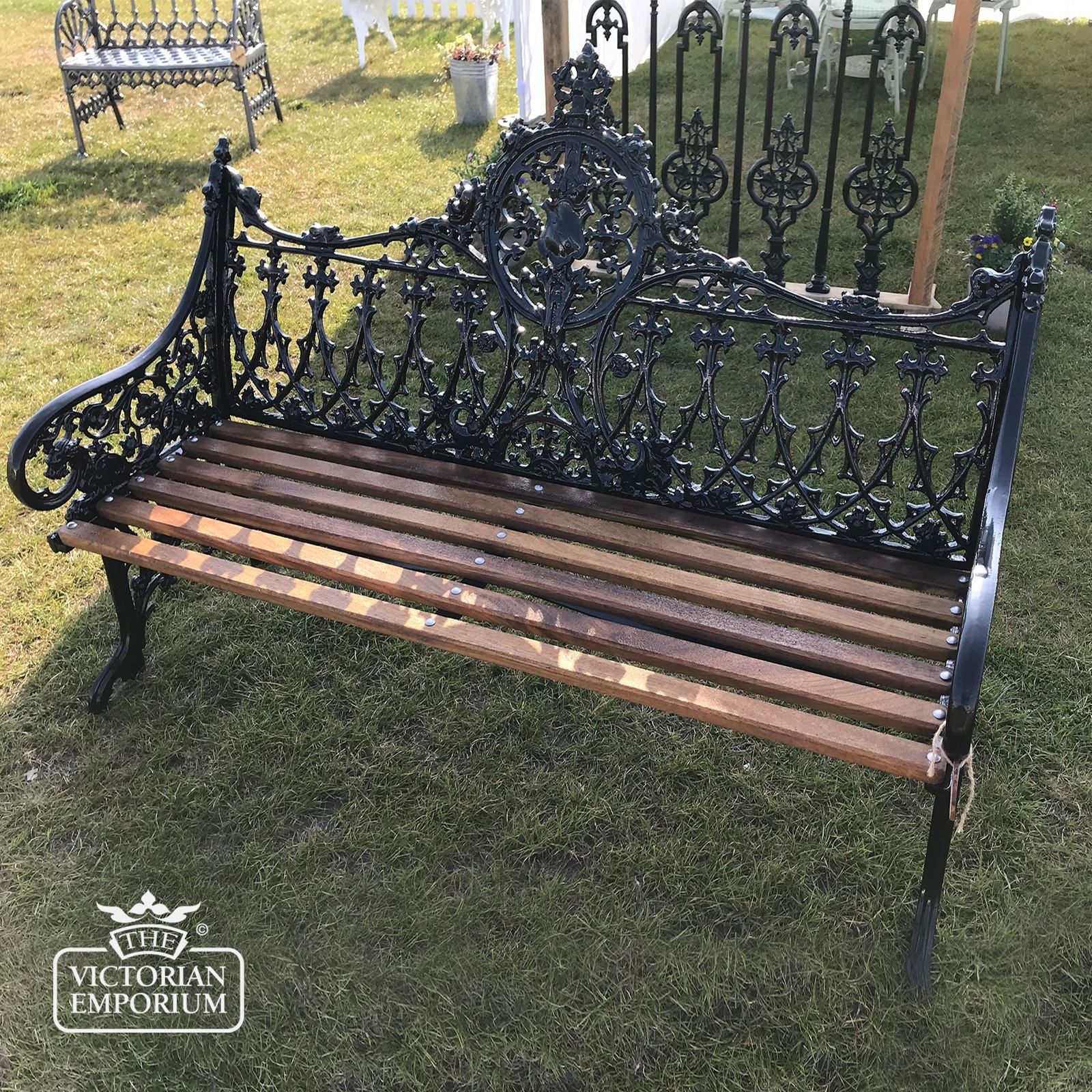Victorian Cast Gothic Style Garden Bench
