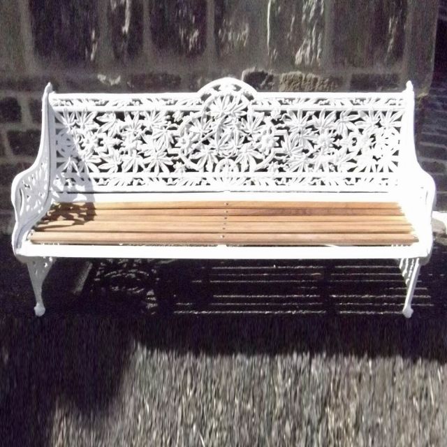 Victorian Cast Passion Flower Design Garden Bench Gs 8376