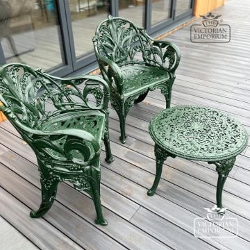 Emerald Green Cast Decorative Chairs