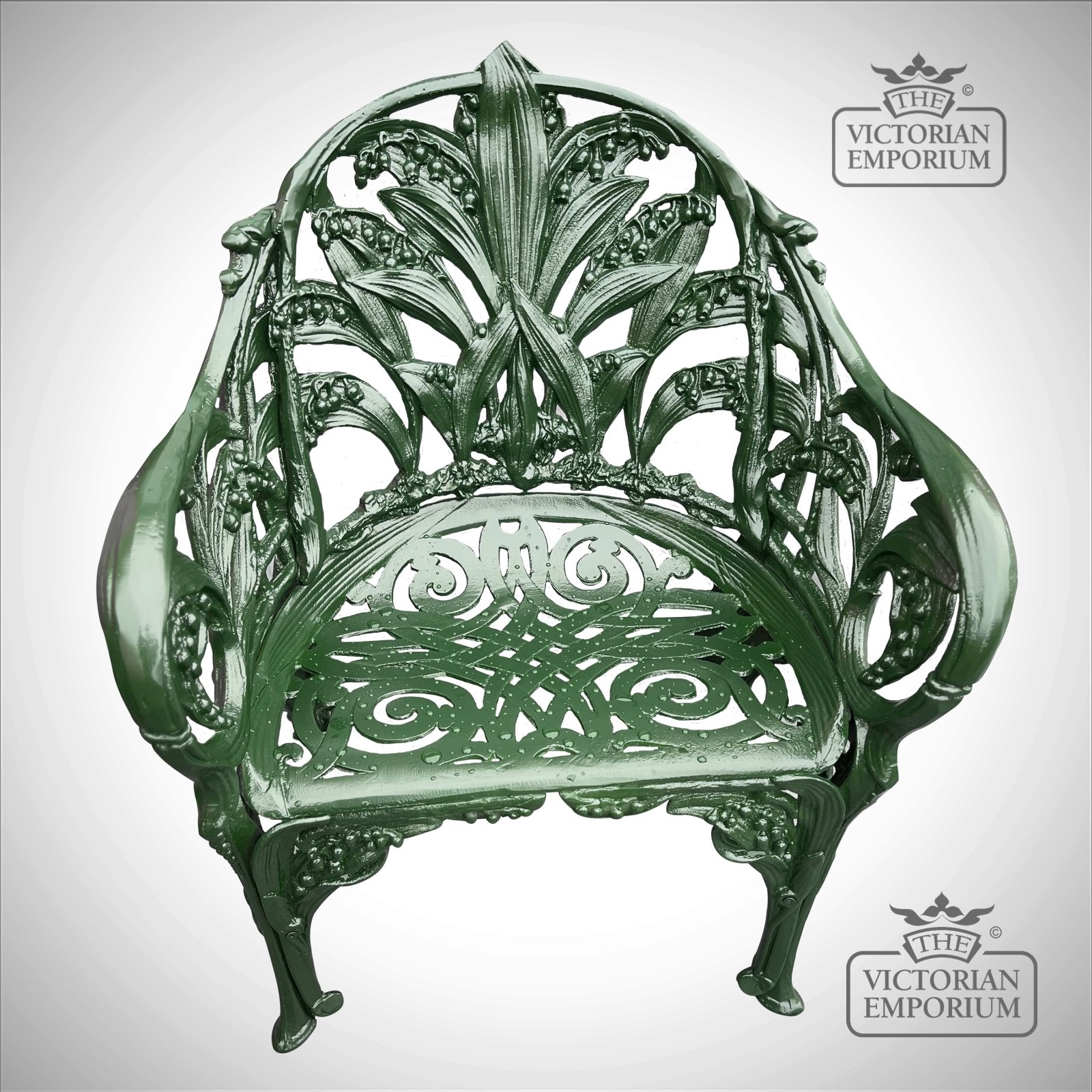 Victorian Lily of the Valley Design Garden Chair - in Cast Aluminium