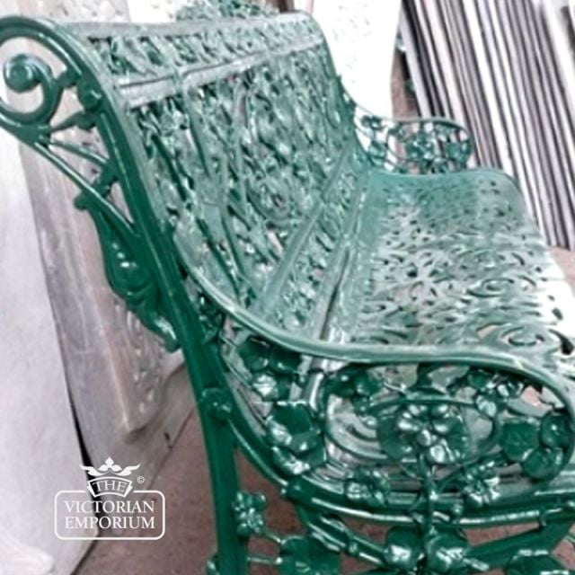 Victorian Cast Trellis Leaf 4 Seater Bench C Wm