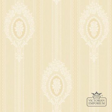 Medallion and Stripe Wallpaper