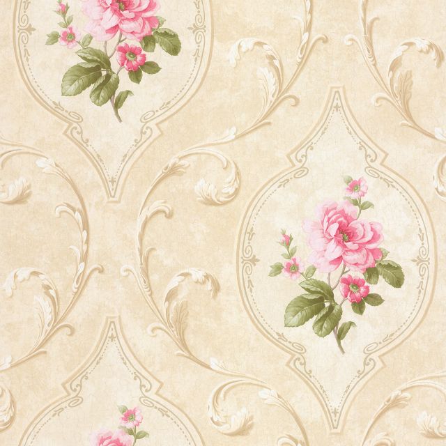 Flowers in Pointed Frames Wallpaper