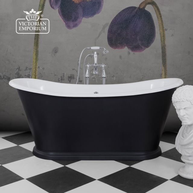 Rolltop Bath Caravel Bateau Off Black