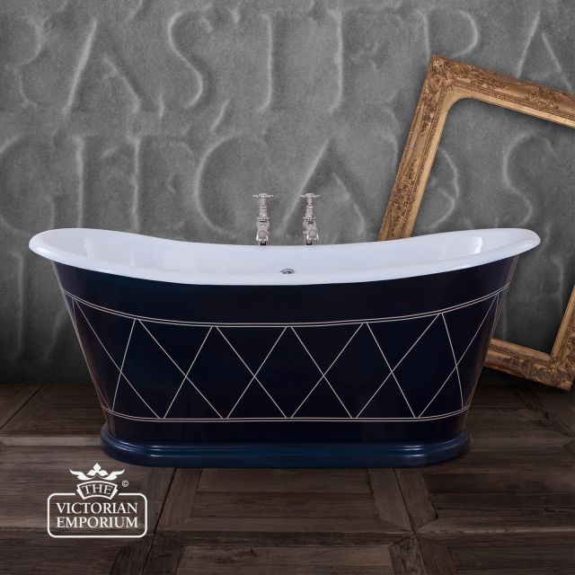 Rolltop Bath Caravel Bateau Stencil Bespoke