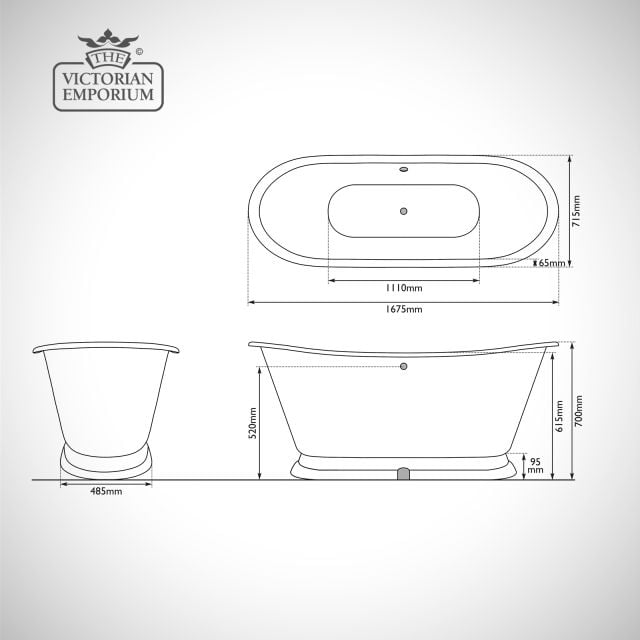 Rolltop Bath Galleon Ld