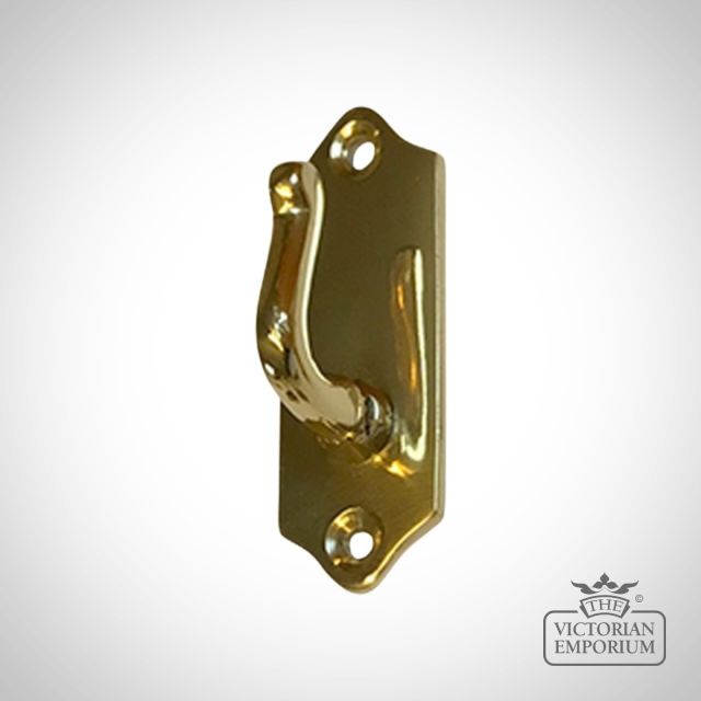 Brass Tassel Hook with Backplate - small or medium