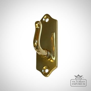 Brass Tassel Hook with Backplate - small or medium