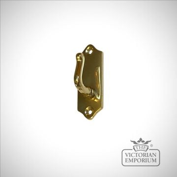 Brass Tassel Hook with Backplate - small or medium