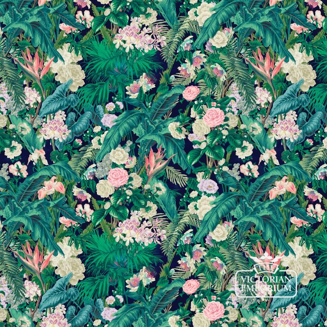 Period Kahanu Wallpaper Emerald Cw64 140cm Side Match