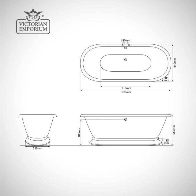 Rolltop Bath Shikara Ld