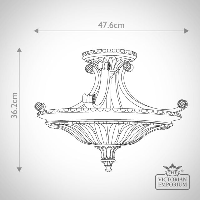 Fe Stirling Castlesf  Stirling Castle Semi Flush Ceiling Light In British Bronze Size