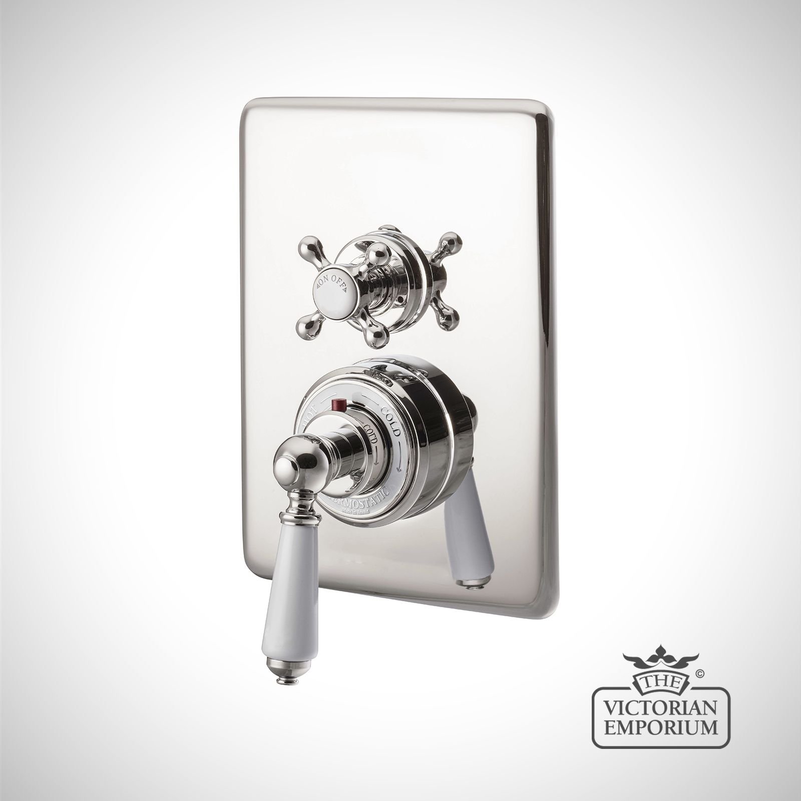 Concealed Dual Control Thermostatic Valve - 1 or 2 Outlets - in Chrome, Nickel or Copper