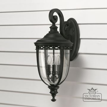 Bridle Lantern Wall Light in Black - Large