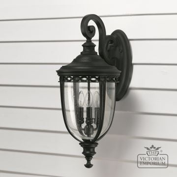 Bridle Wall Lantern In British Bronze Finish - Large