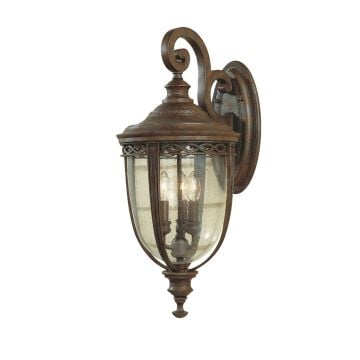 Bridle wall lantern in british bronze finish - medium