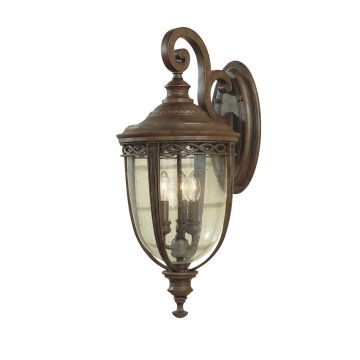 Bridle wall lantern in black finish - medium