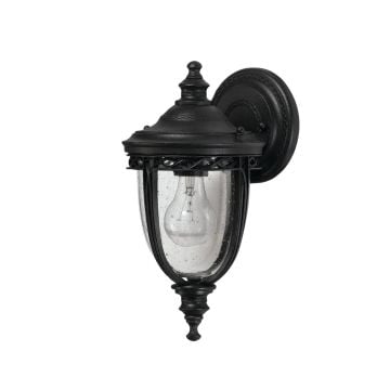 Bridle wall lantern in black finish - medium