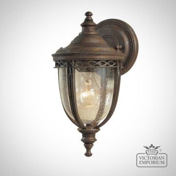 Bridle Wall Lantern In British Bronze Finish - Large