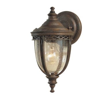 Bridle wall lantern in black finish - medium