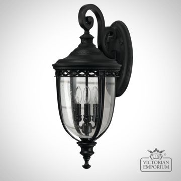 Bridle Wall Lantern In Black Finish - Medium