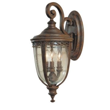 Bridle wall lantern in black finish - medium