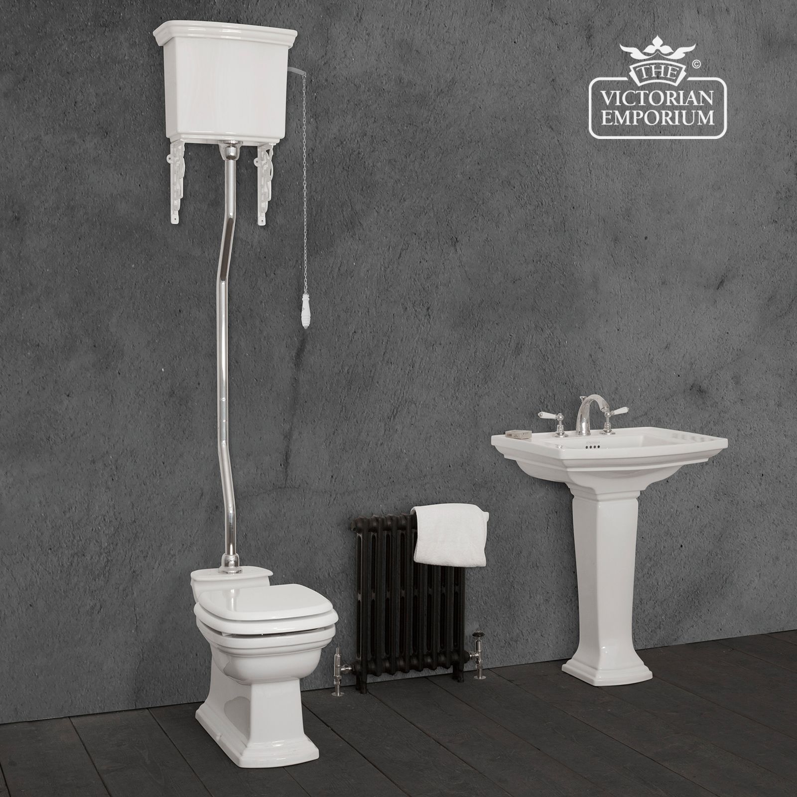 Chichester High Level Toilet, Cistern and Flush Pipe Kit