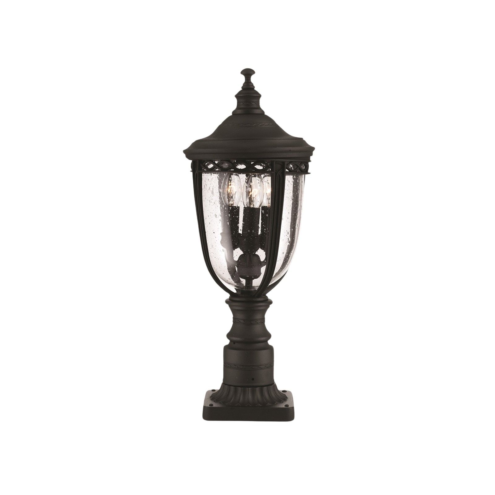 Bridle large pedestal lamp in black