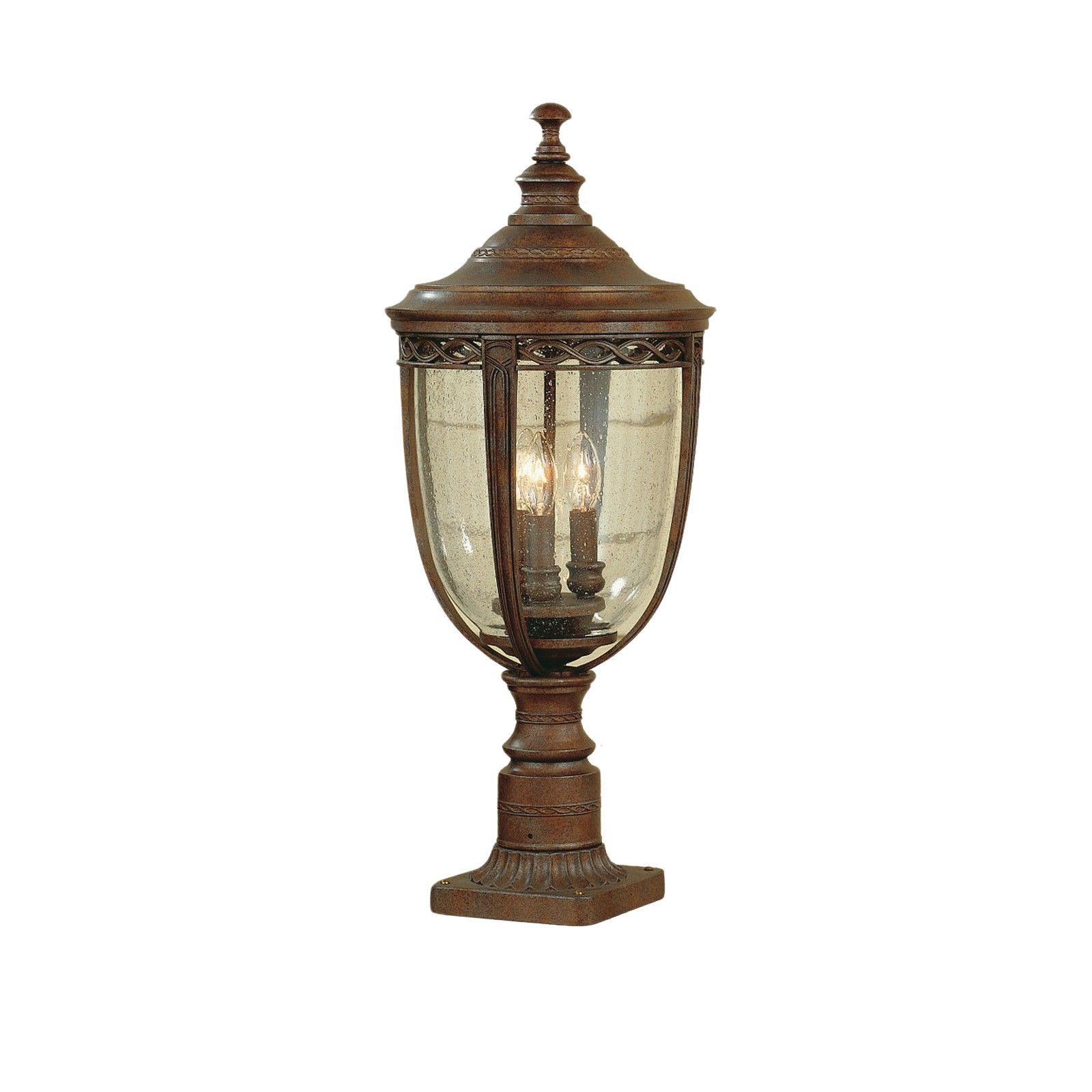 Bridle large pedestal lamp in british bronze