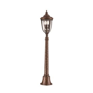 Bridle medium bollard sized lamp post in british bronze finish