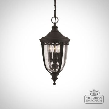 Bridle Medium Chain Lantern In Black Finish