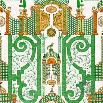 Emperors Labyrinth Wallpaper - featuring imperial Chinese garden maze design