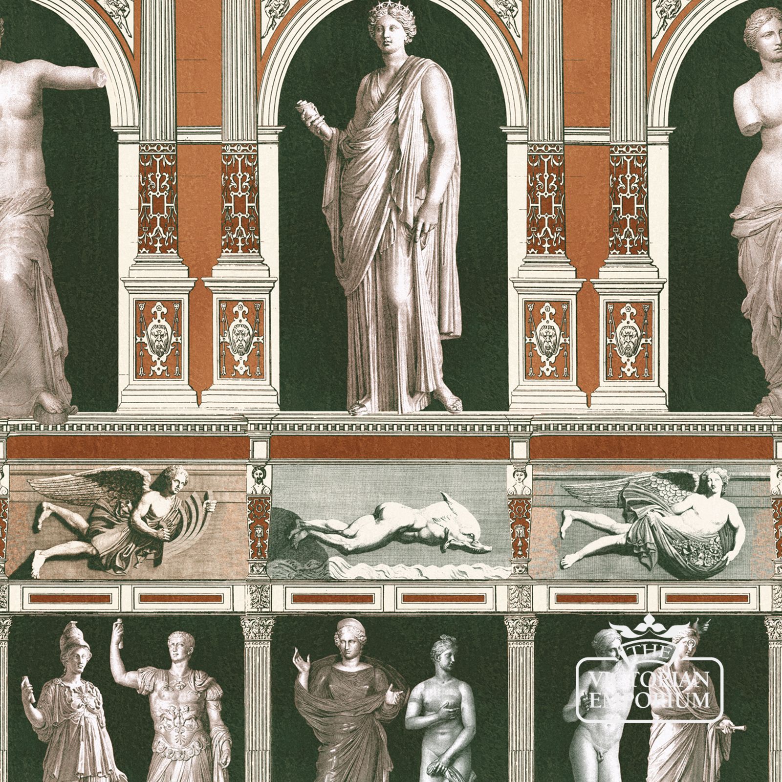Statues Wallpaper in a choice of two colourways