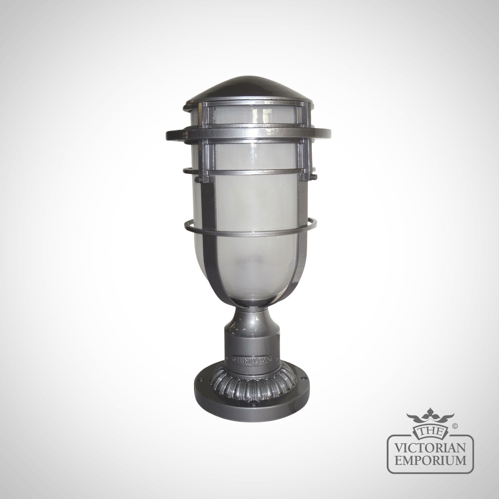 Reef Pedestal lantern in Hematite