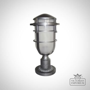 Reef Pedestal lantern in Hematite