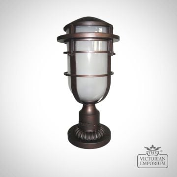 Reef Pedestal lantern in Victorian Bronze