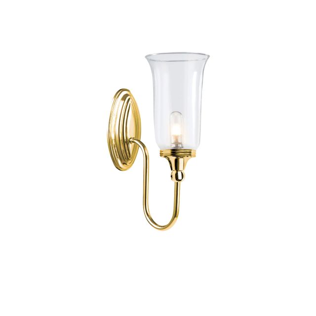 Bathroom wall light - Blake 2 in polished brass