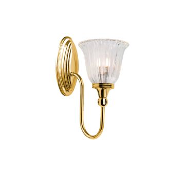 Bathroom wall light - Blake 1 in polished brass